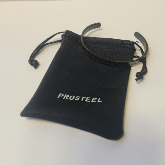 NWT Inspirational "You are brave" black cuff bracelet - Picture 5 of 7